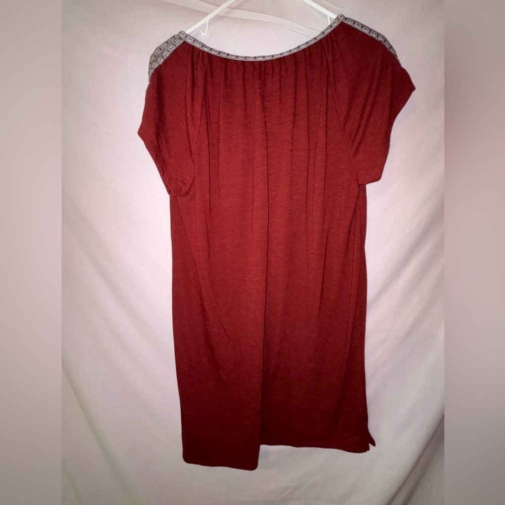 Sonoma Red Midi Dress with Detailed Trim - Picture 4 of 6